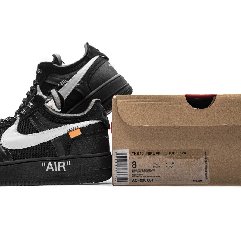 TS  OFF White X Air Force 1 Low Black