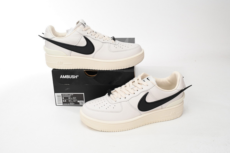 AH AMBUSH x Nike Air Force 1 Low “Phantom”White and Black Tic