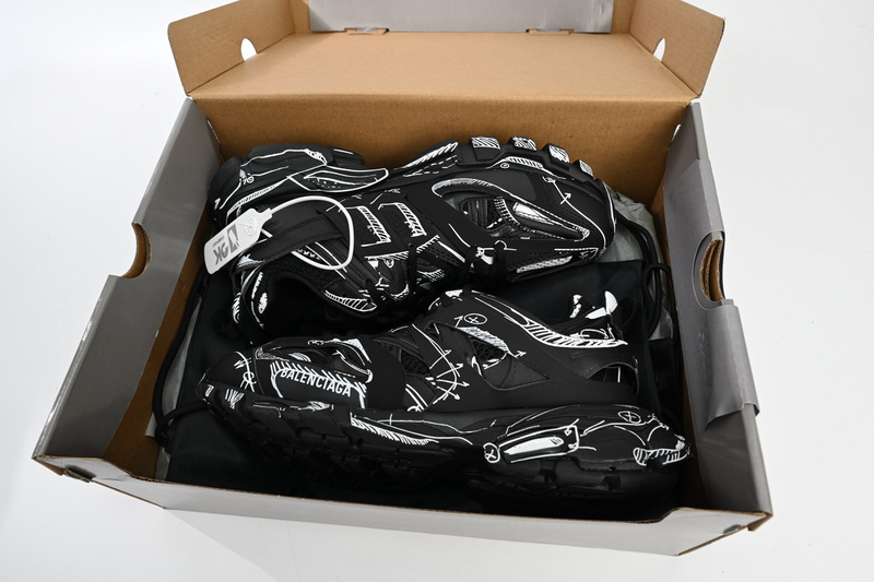 Balenciaga Tess S.Black Black-And-White Painting