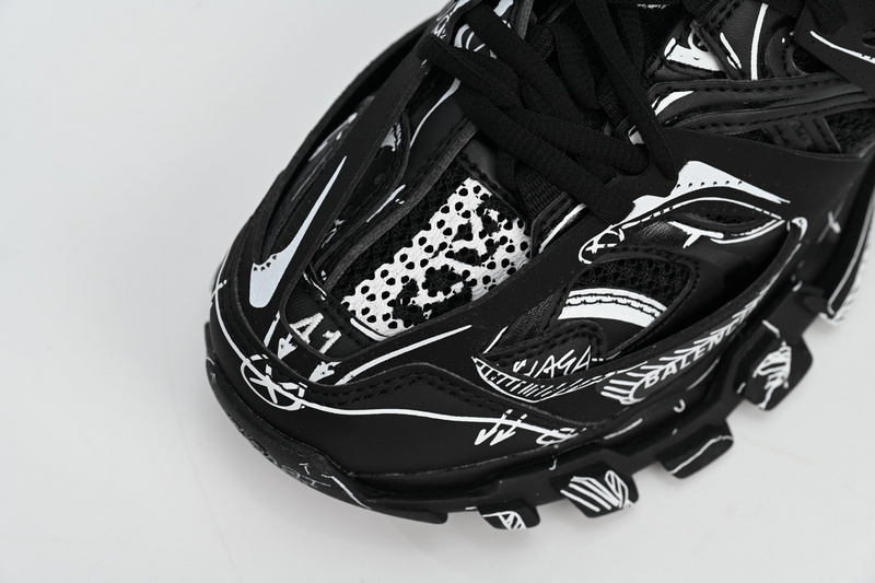 Balenciaga Tess S.Black Black-And-White Painting