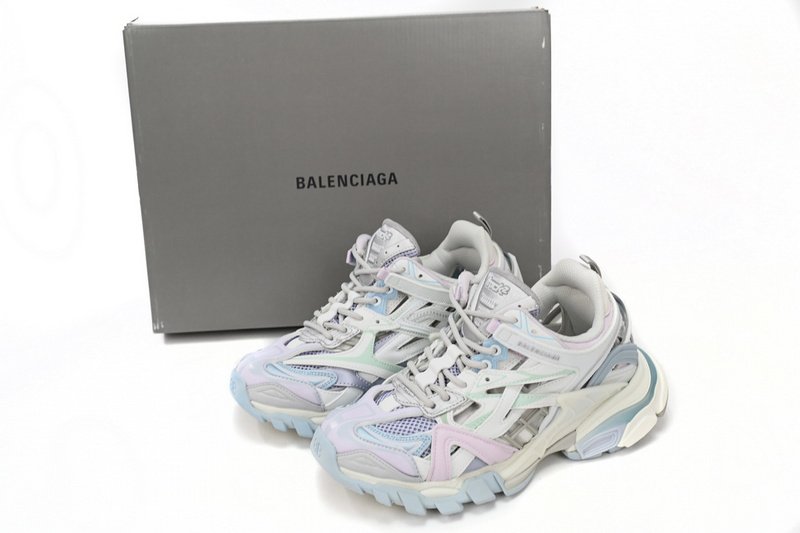 Balenciaga Track 2 Sneaker Military Black Pale White Purple