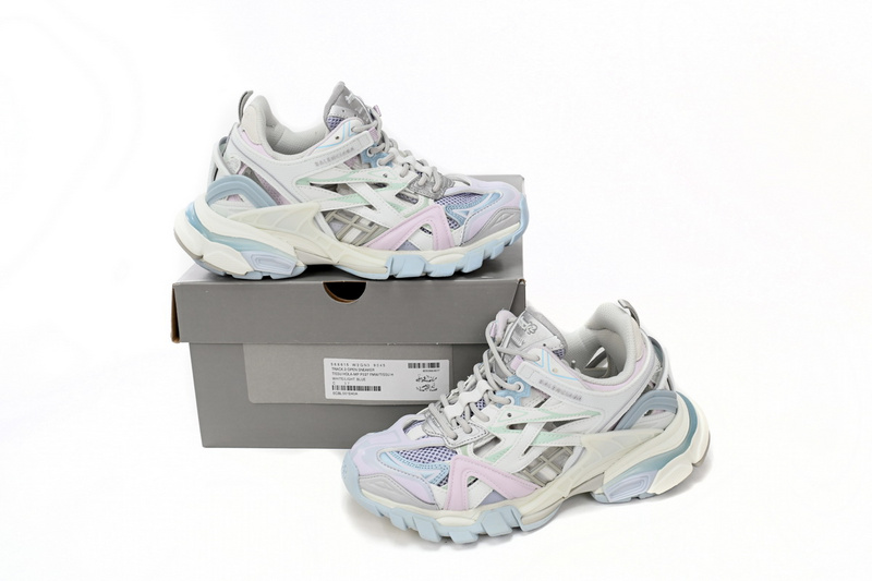 Balenciaga Track 2 Sneaker Military Black Pale White Purple