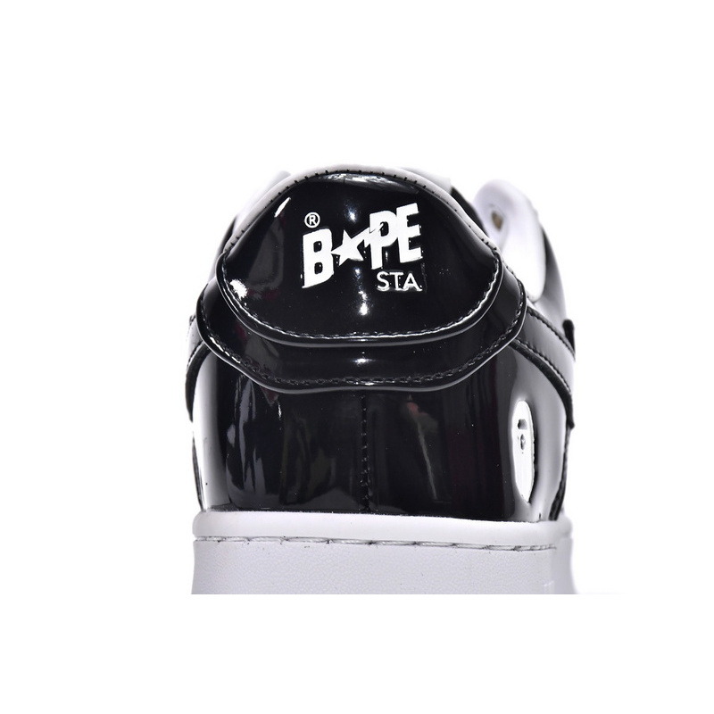 BP A Bathing Ape Bape Sta Low Black White