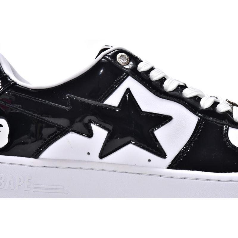 BP A Bathing Ape Bape Sta Low Black White