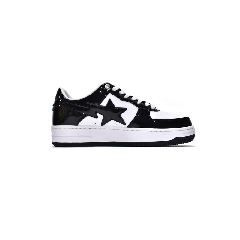 BP A Bathing Ape Bape Sta Low Black White