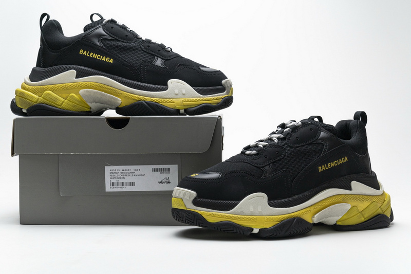 Balenciaga Triple S Black Yellow