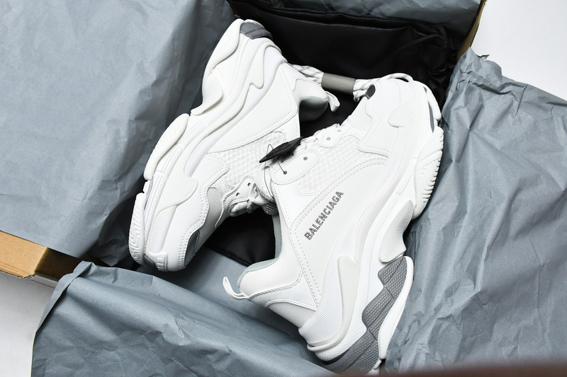 Balenciaga Triple S White Silver