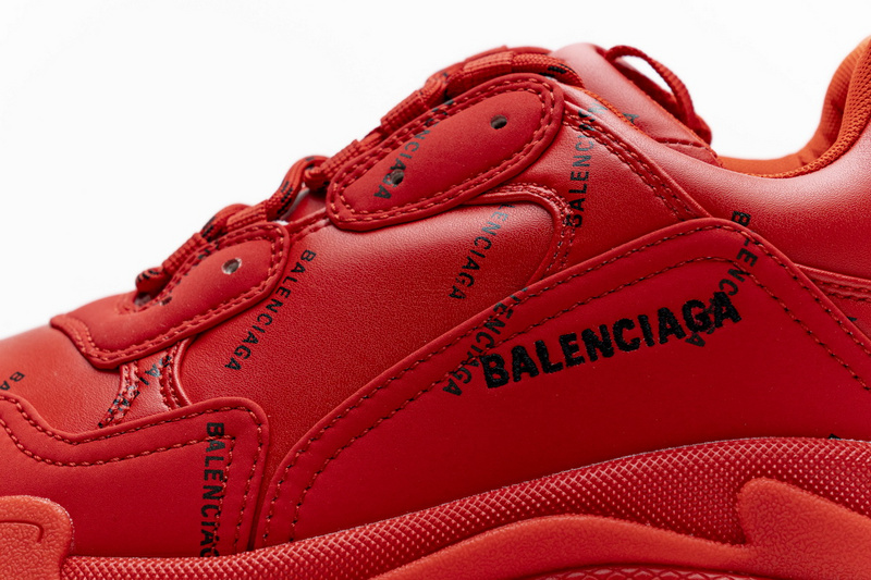 Balenciaga Triple S Letter Bright Red
