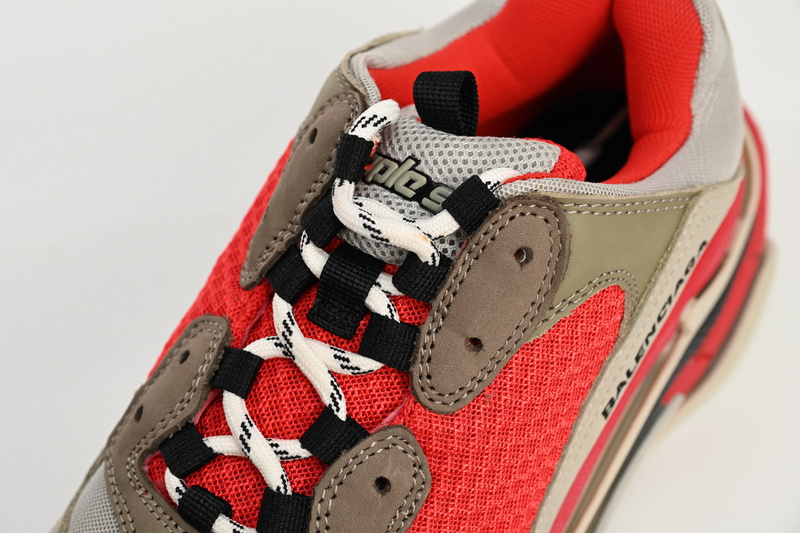 Balenciaga Triple S Red White Dark Grey