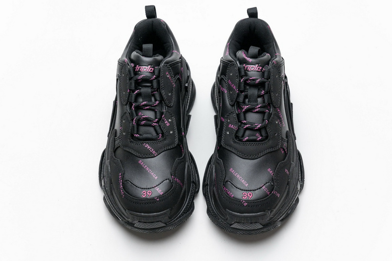 Balenciaga Triple S Letter Black Pink