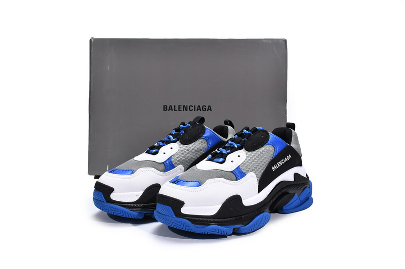 Balenciaga Triple S Black White Blue