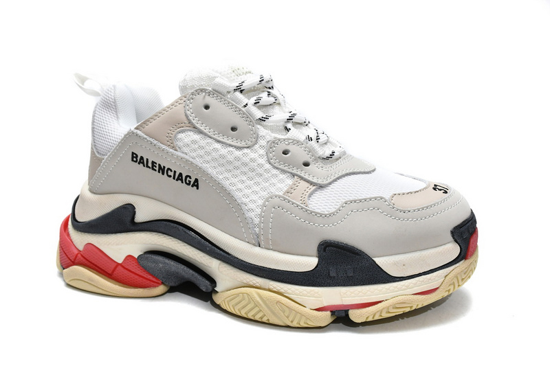 Balenciaga Triple S White Dark Grey Red