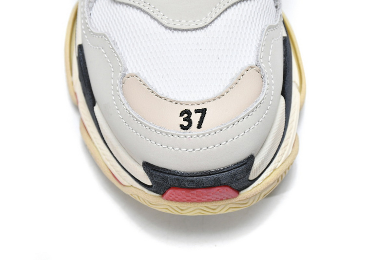 Balenciaga Triple S White Dark Grey Red