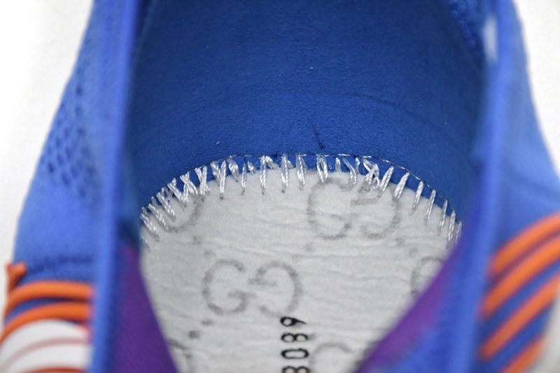 Gucci Run Sneakers White Blue Orange