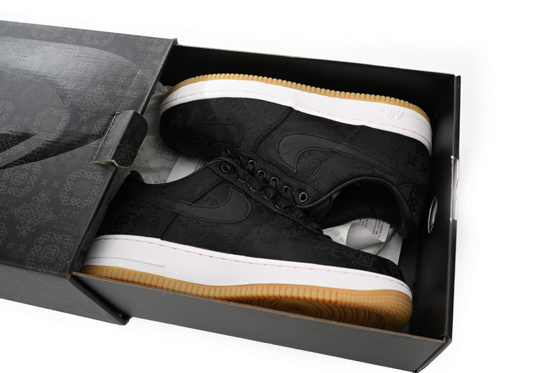 OG Fragment Design x CLOT x Nike Air Force 1 Low Black Silk