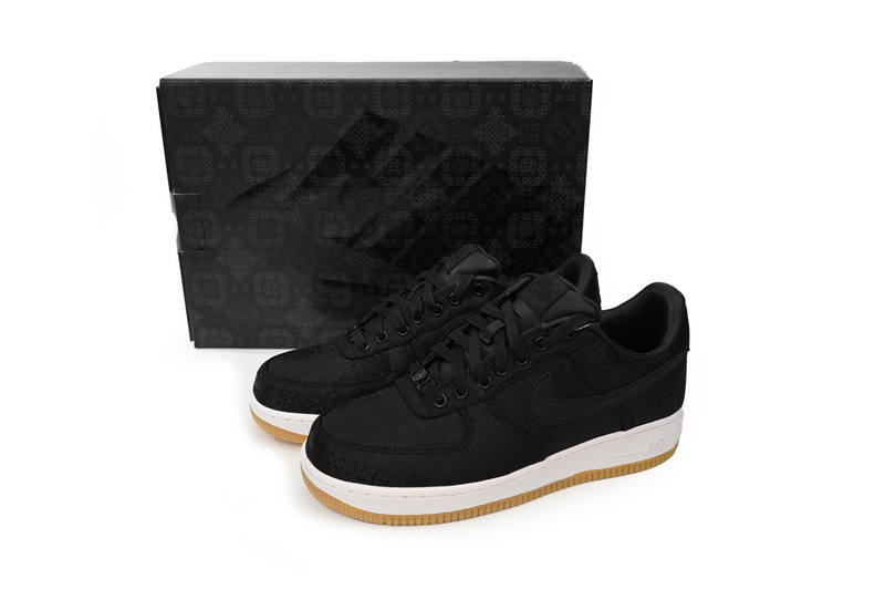 OG Fragment Design x CLOT x Nike Air Force 1 Low Black Silk