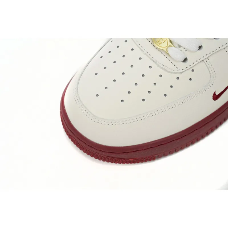 QF  Nike Air Force 1’07 Low Beige Red