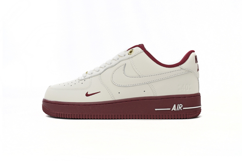 QF  Nike Air Force 1’07 Low Beige Red