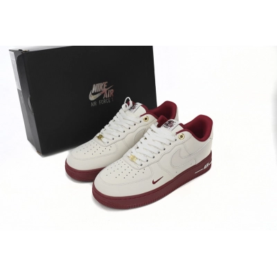 QF  Nike Air Force 1’07 Low Beige Red 02