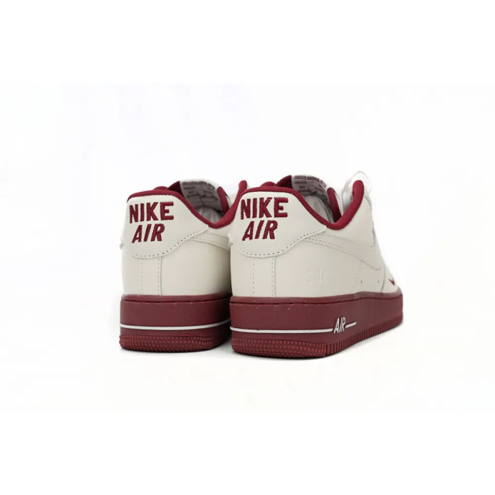 QF  Nike Air Force 1’07 Low Beige Red