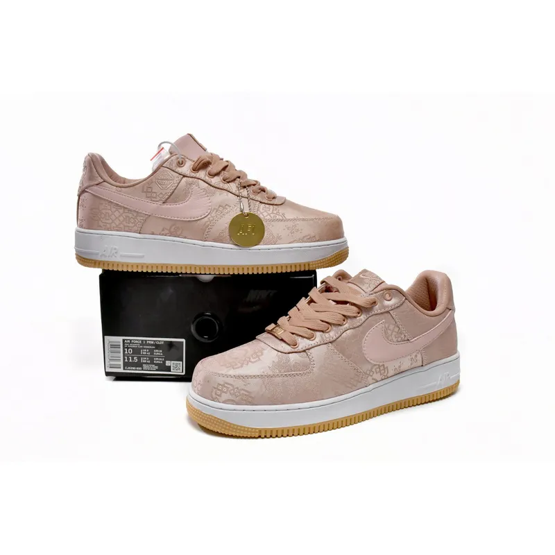 QF CLOT x Nike Air Force 1 Low Premium Rose Gold Silk