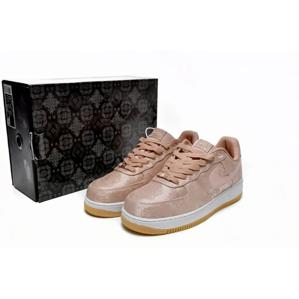 QF CLOT x Nike Air Force 1 Low Premium Rose Gold Silk