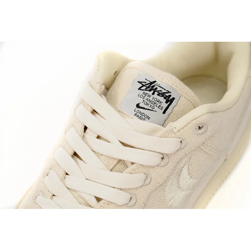 QF Stussy x Nike Air Force 1 Low “Fossil Stone”