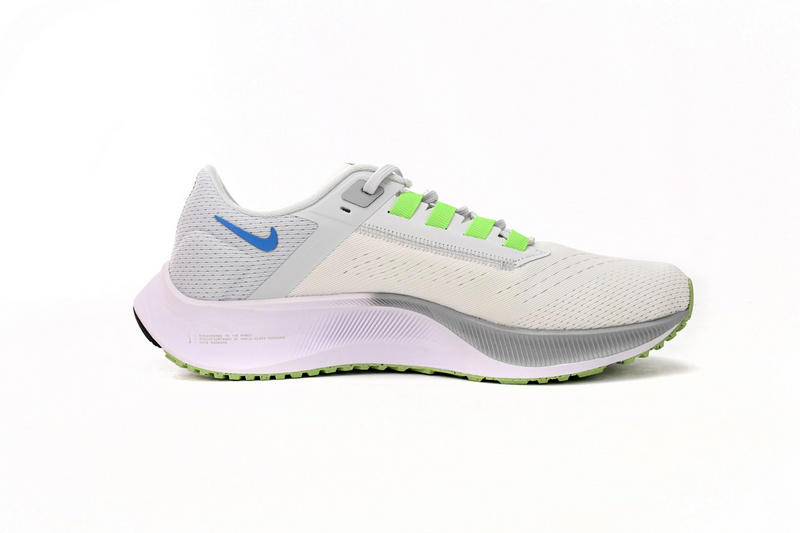  Nike AIR ZOOM PEGASUS 38 White Green Blue Tick