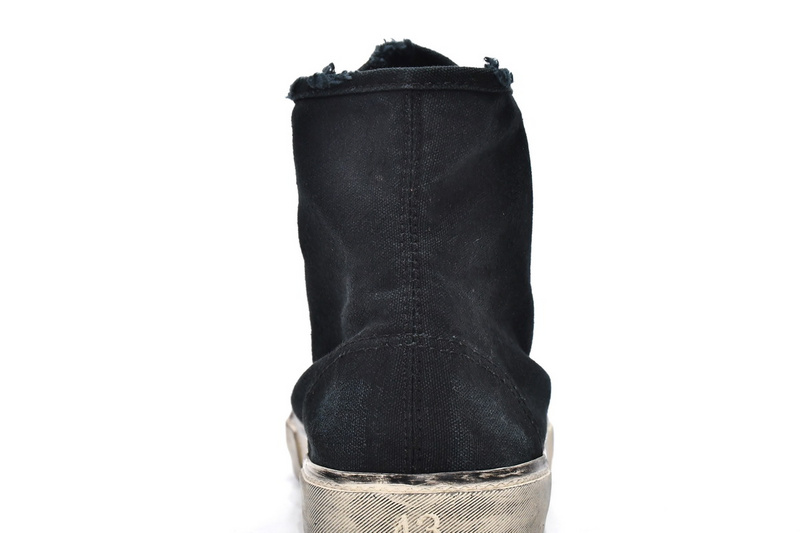 Balenciaga Paris High Destroyed - Black White