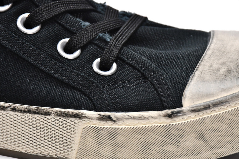 Balenciaga Paris High Destroyed - Black White