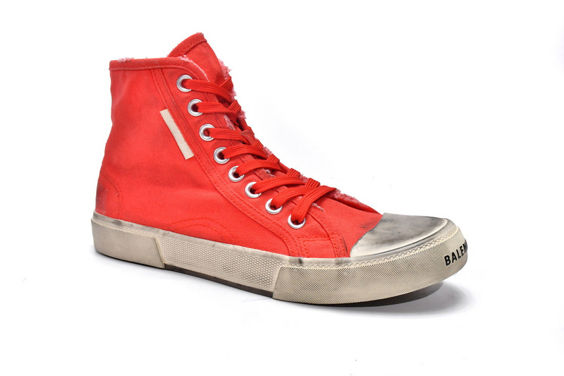 Balenciaga Paris High Destroyed - Red