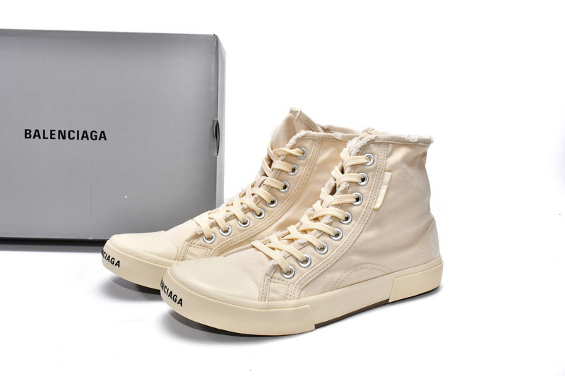 Balenciaga Paris High Destroyed - White