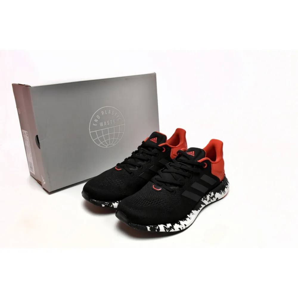 Adidas Pure Boost 21 Black Vivid Red
