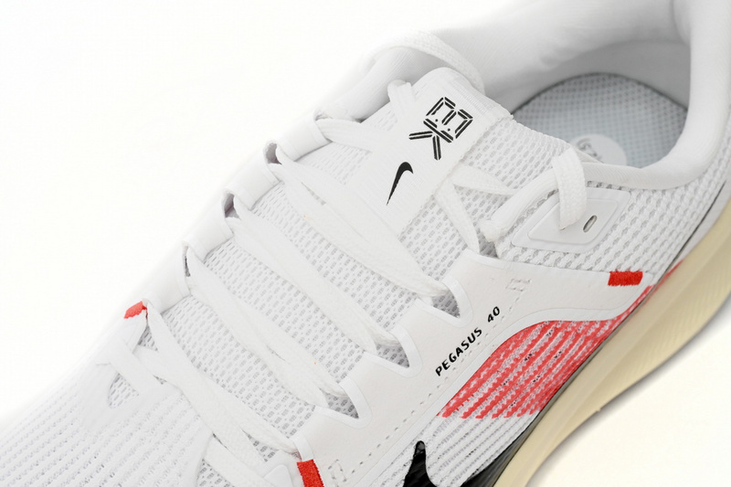 Nike Air Zoom Pegasus 40 Red, white, and black