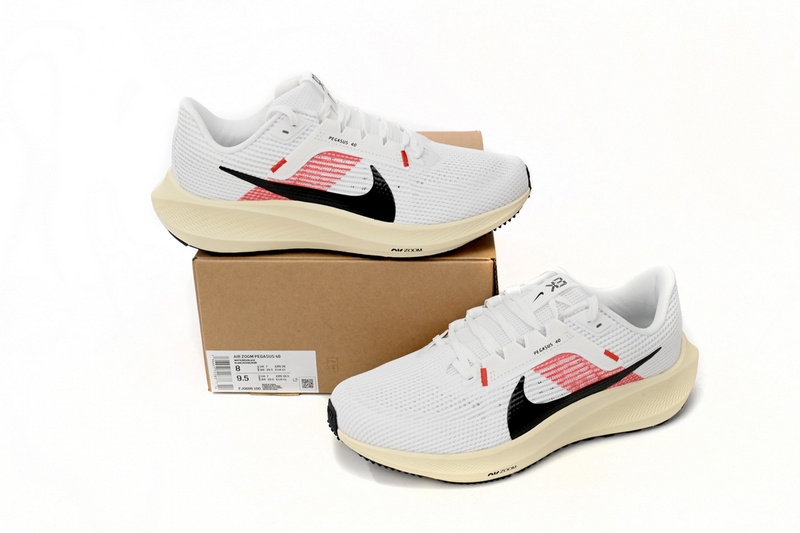 Nike Air Zoom Pegasus 40 Red, white, and black