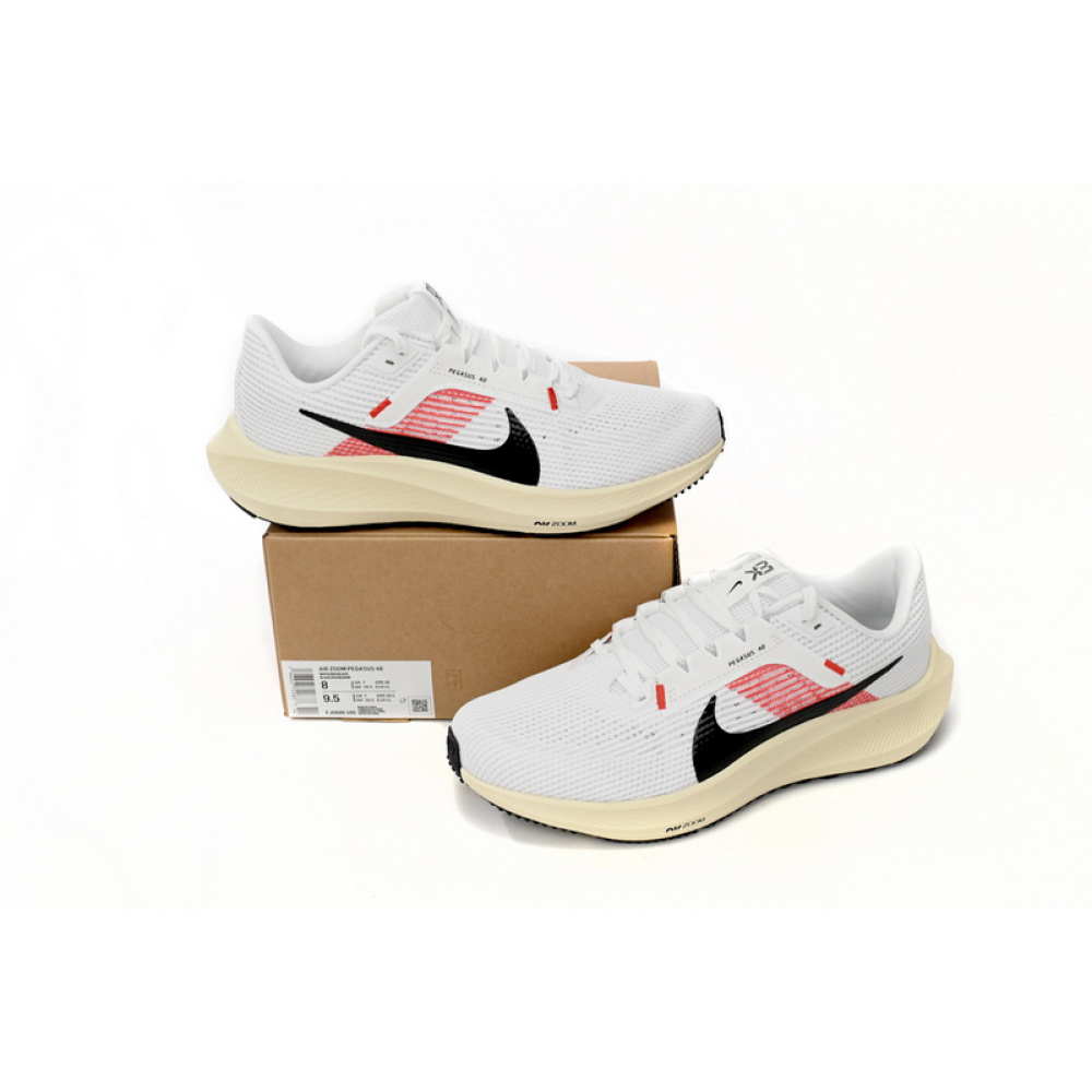 Nike Air Zoom Pegasus 40 Red, white, and black