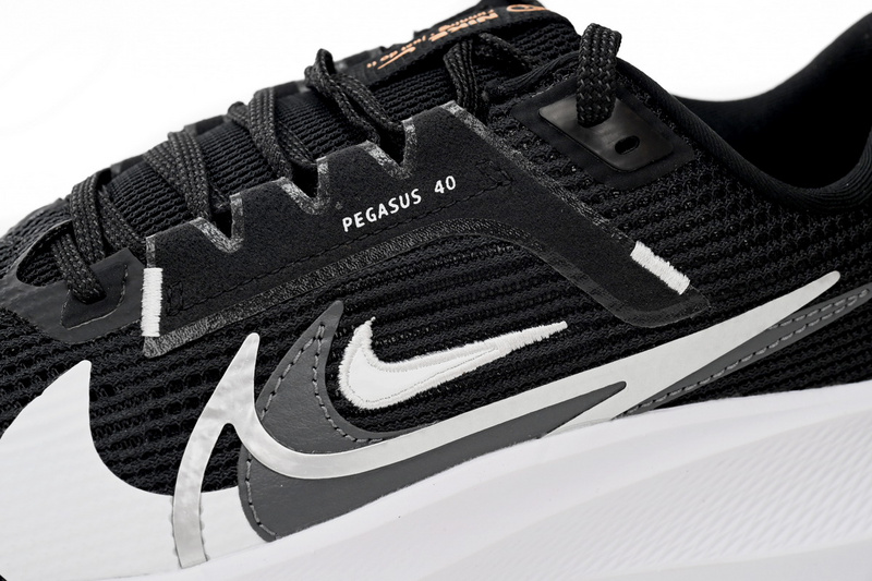 Nike Air Zoom Pegasus 40 Black and White Three Hooks