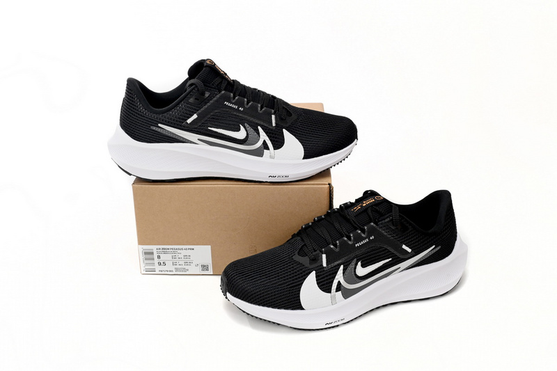 Nike Air Zoom Pegasus 40 Black and White Three Hooks