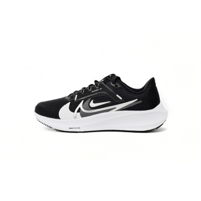 Nike Air Zoom Pegasus 40 Black and White Three Hooks 01