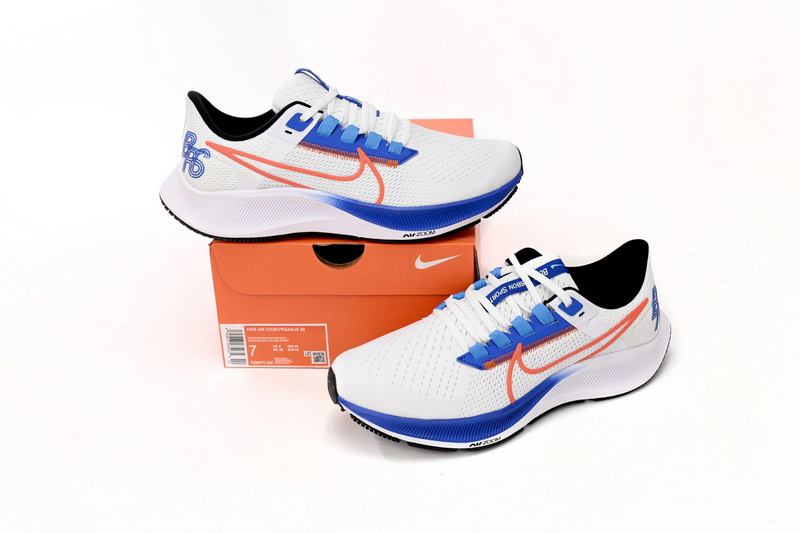 Nike AIR ZOOM PEGASUS 38 White Blue Orange