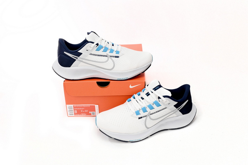 Nike AIR ZOOM PEGASUS 38 White Blue Tail