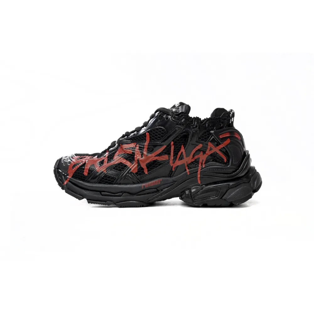 Balenciaga Runner Black And Red Characters