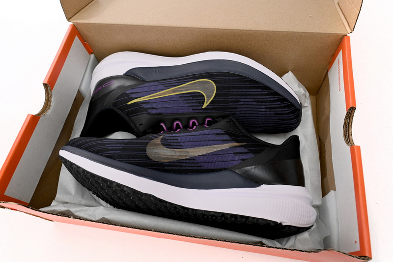 Nike Air Winflo 9 Black, Blue, and Yellow