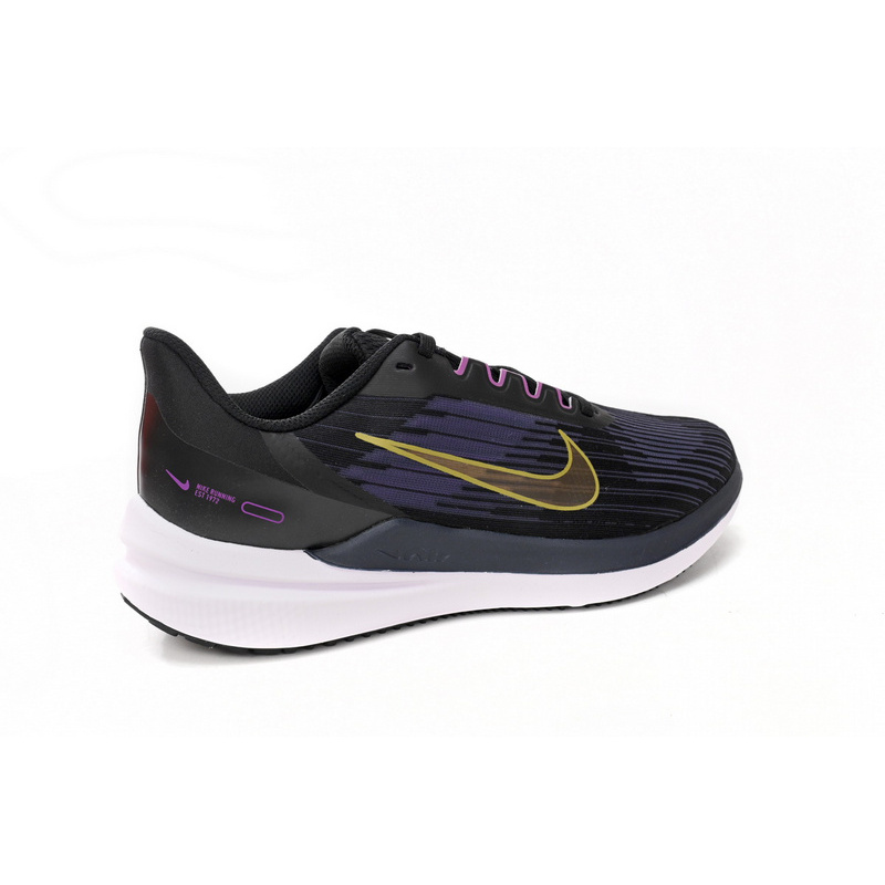 Nike Air Winflo 9 Black, Blue, and Yellow