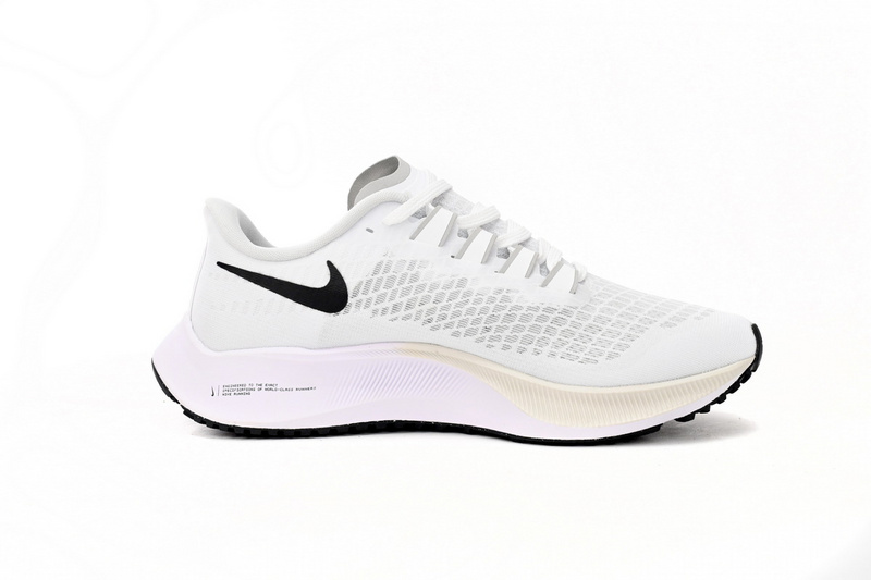 Nike AIR ZOOM PEGASUS 37 All White And Black Hooks