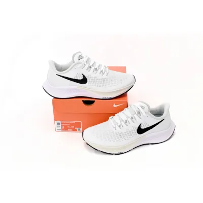 Nike AIR ZOOM PEGASUS 37 All White And Black Hooks 02