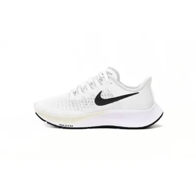 Nike AIR ZOOM PEGASUS 37 All White And Black Hooks 01