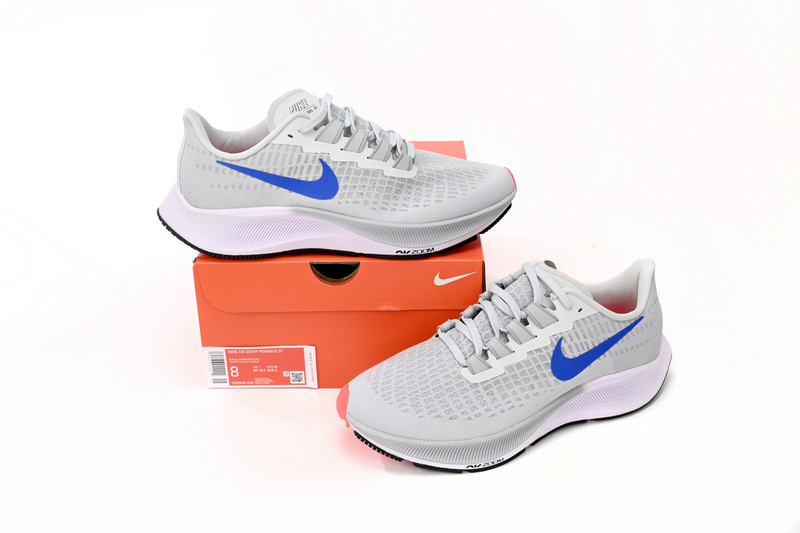 Nike AIR ZOOM PEGASUS 37 Grey Blue Red Mandarin Duck