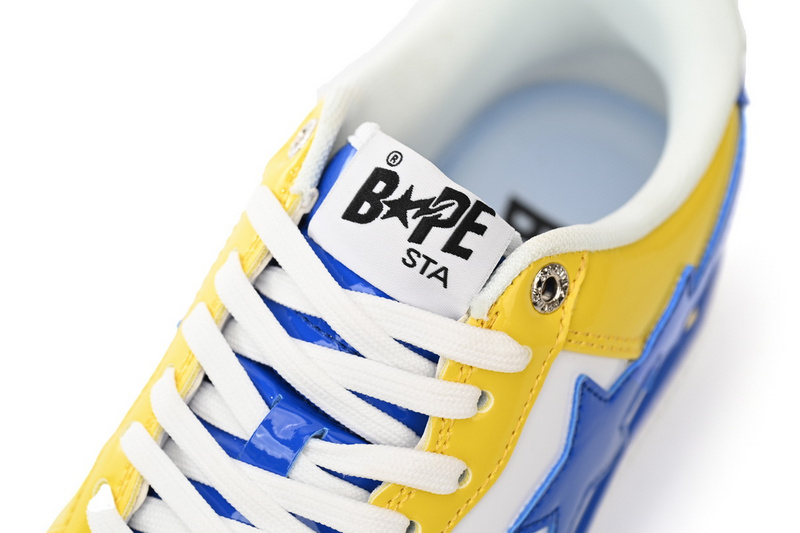 BP A Bathing Ape Bape Sta Low White Baolan Yellow