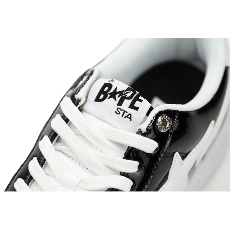 BP A Bathing Ape Bape Sta Low Black and White Shark